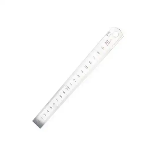 得力8462 尺子 20厘米钢尺 20cm钢直尺