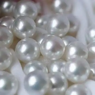 时遇珍珠圆形海水南洋澳白1112mm正圆无瑕强光颗粒散珠珠宝奇石