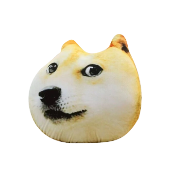 软生活 创意抱枕毛绒玩具神烦狗3d doge狗头抱枕 哈士奇 萨摩耶靠垫