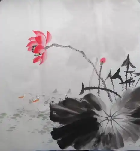 初学者画画国画毛笔中国画白云工笔勾线