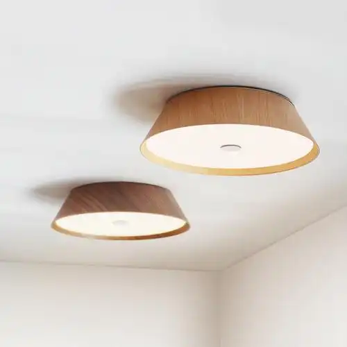 灯具户型书房日式原木创意胡桃吸顶灯