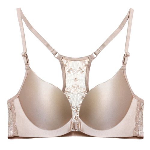 前排扣内衣小胸显大前面扣胸罩女士美背文胸2021新款聚拢前扣乳罩