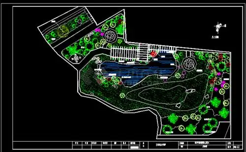 某地区简单小型的公园园林设计图纸