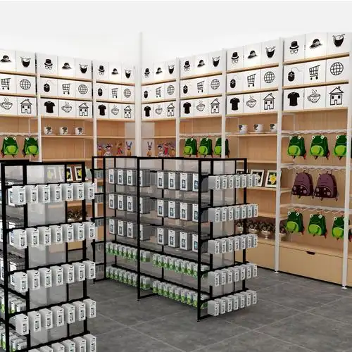 优品货架精品服装货架饰品店鞋子包包货架 新款钢木货架