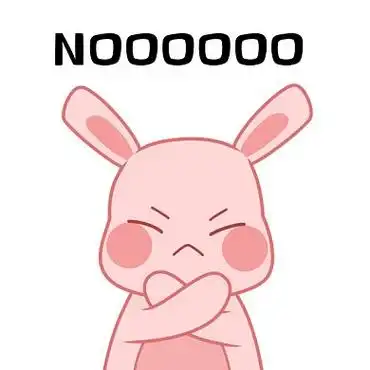 no拒绝摇头小兔子gif表情包