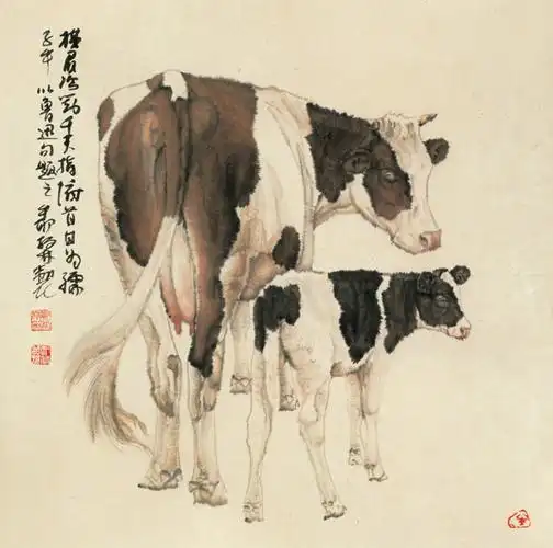 郑柏林牛画作品