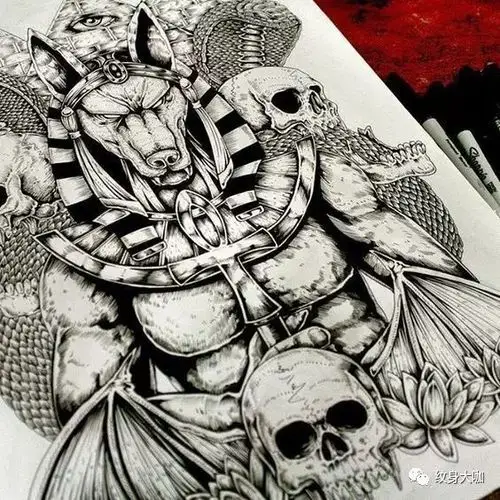 第319期纹身素材阿努比斯