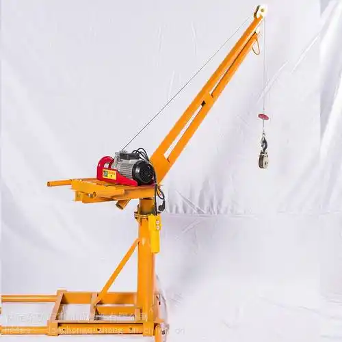 吊机小型起重机多少钱便携简易吊运机房顶楼房上料起重机械