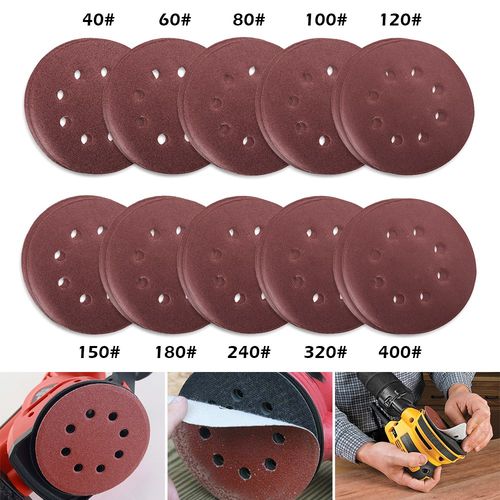 80pcs 125mm sandpaper round shape sanding discs hook loop sa