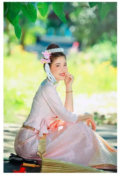 沙芭利粉色新传统傣泐款傣族服装西双版纳旅游风20222022粉色s