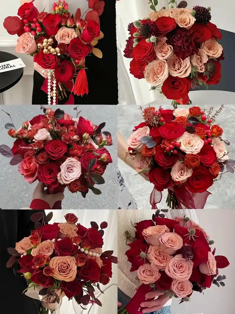 囍7815熬夜整理了24款新娘手捧花6015.