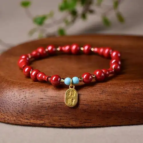 朱砂葫芦手链原创新款女士帝王砂手串本命年红砂手链