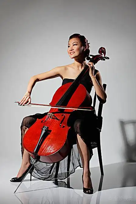 女人,衣服,优雅,演奏,大提琴_高清图片_全景视觉