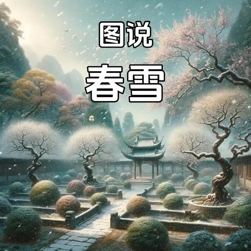 图说《春雪》#古诗词 #ai绘画 #诗配画 #雪景 #202 - 抖音