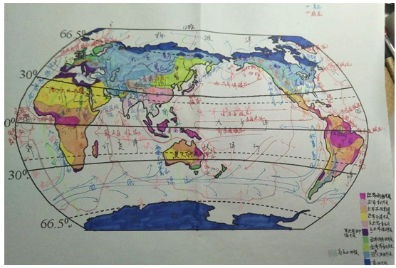 闽侯一中高二年段地理学科网课优秀画图作业展