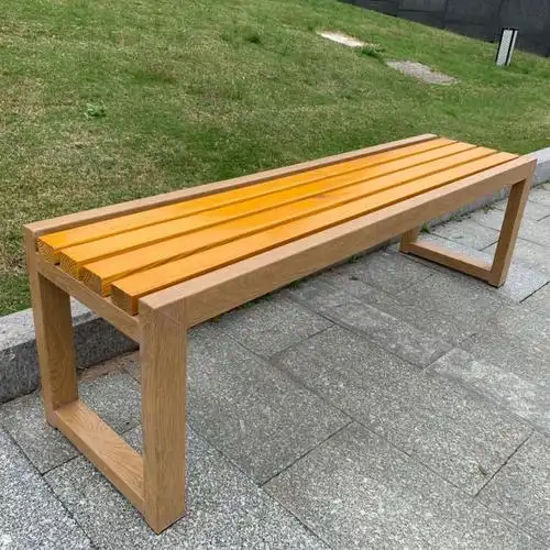 户外公园椅休闲椅公园椅户外长椅室外长凳子等候椅防水实木篮球场公共