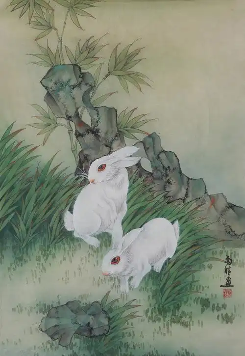 苏雨睛-工笔兔拍卖预展,苏雨睛作品拍卖估价,成都金沙2016年春季艺术