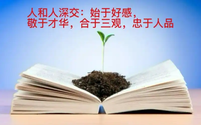 人和人深交:始于好感,敬于才华,合于三观,忠于人品