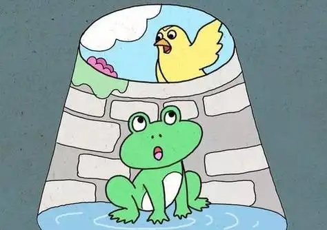 成语故事图画简笔画坐井观天创意简笔画故事组图简笔画故事组图漫画