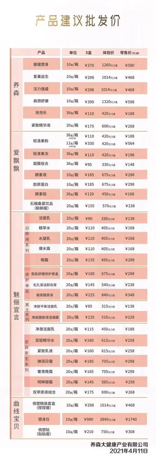 代理拿货价价格表如下警告:公司未授权任何电商平台,电商平台销售的均