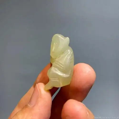 明清老玉器清代老岫玉猴子