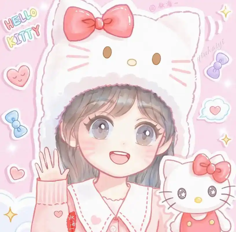 凯蒂猫可爱头像合集#可爱卡通头像 #元气满满 - 抖音