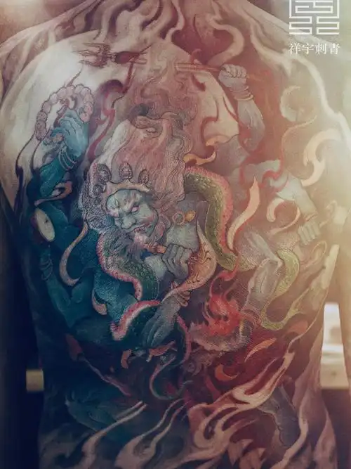 六臂大黑天_纹身图案手稿图片_成都祥宇刺青的纹身作品集