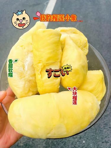 榴恋小象泰国进口金枕头新鲜冷冻榴莲肉1000g*2袋装速冻即食有核