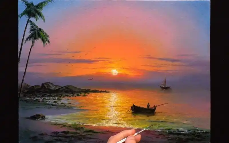 【油画】【丙烯画】国外ynv art 的《黎明》绘画过程