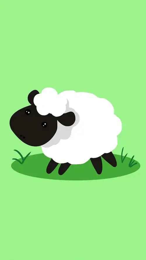 十二生肖羊卡通可爱动态加载gif动态图