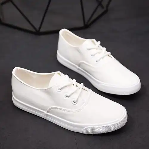 热销白鞋女休闲鞋平底学生纯白