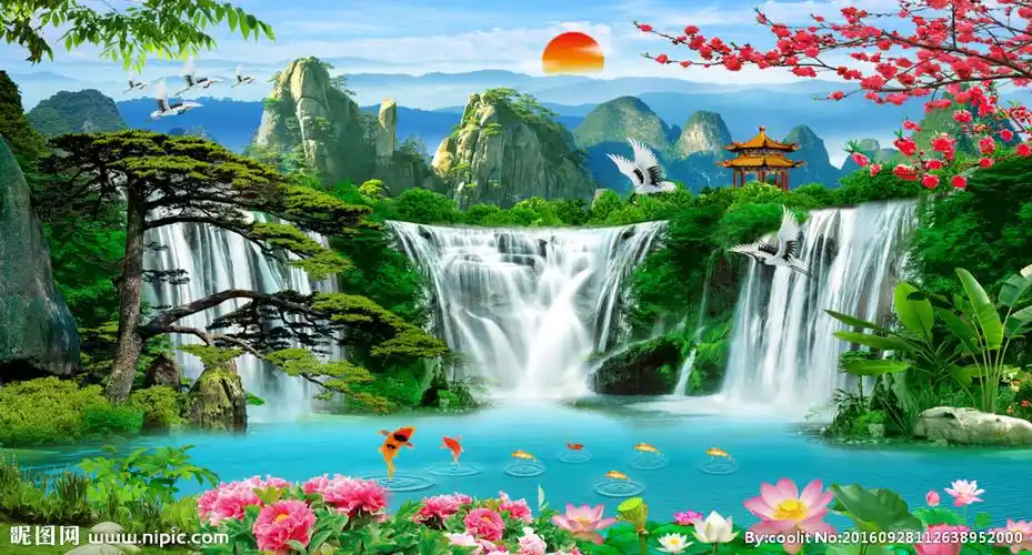 山水风景画图片