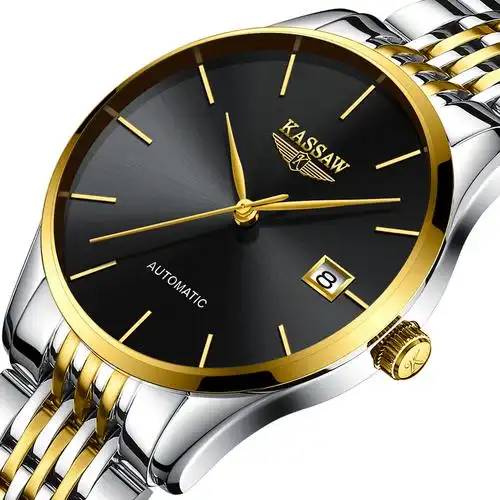 卡梭kassaw手表时尚商务日历防水国产品牌自动机械表男士手表男表k856