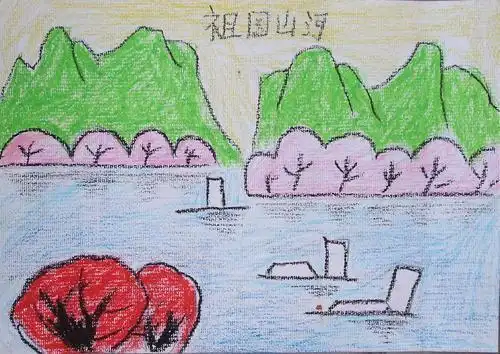 4k纸画祖国大好山河简笔画