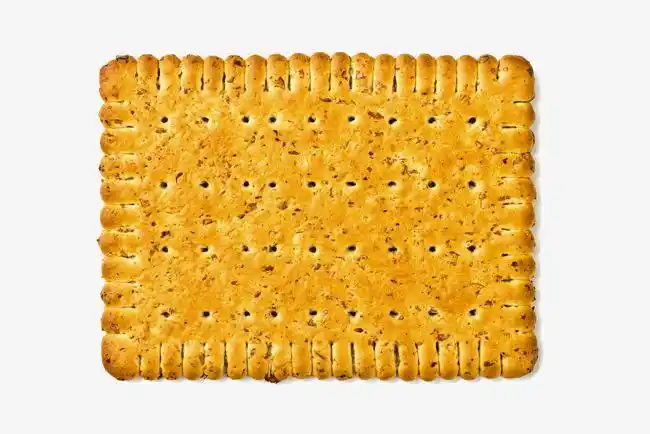 烘焙食物矩形带孔手工饼干