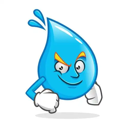 矢量自信的卡通水滴