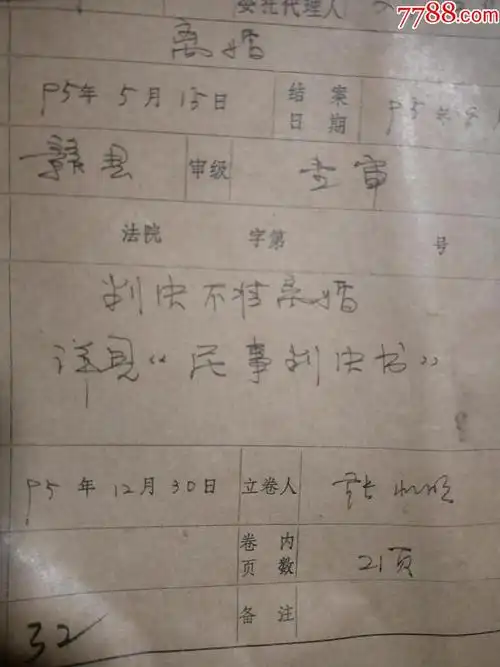 律师业务档案卷宗10本合售.都是离婚的