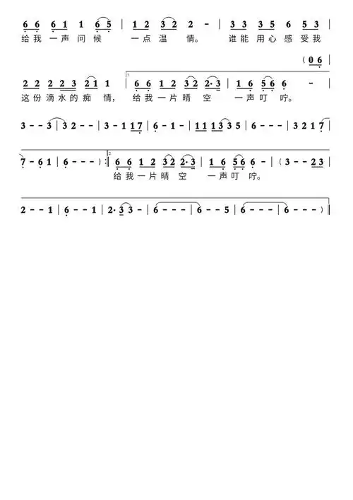 潮湿的心简谱 歌谱-苍强曲谱