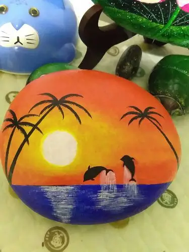 2018石头画手绘作品