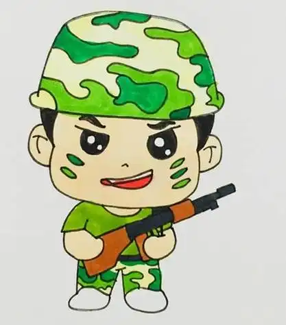 特种兵怎么画特种兵简笔画图片大全彩特种兵q版帅气图解简笔画怎么画