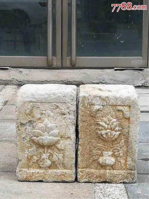 门墩石,整体高浮雕,雕刻精美,包浆浓厚,皮壳老辣,年代:明,材质:青石