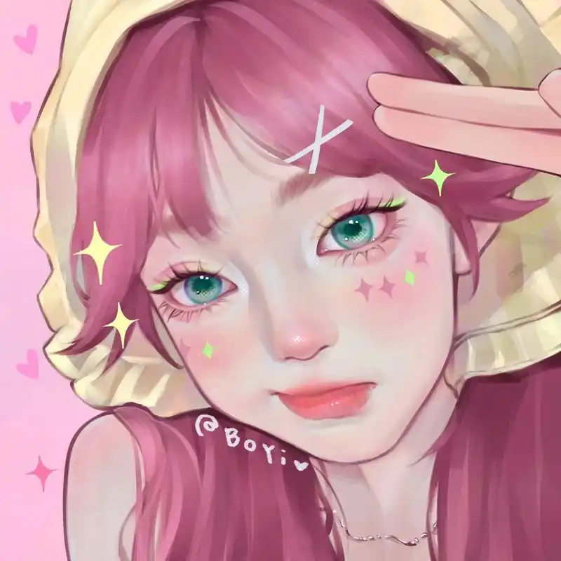 直播画的伪厚涂女生头像(附步骤)