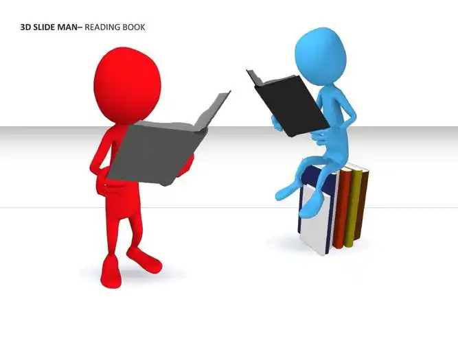 3d小人读书ppt素材