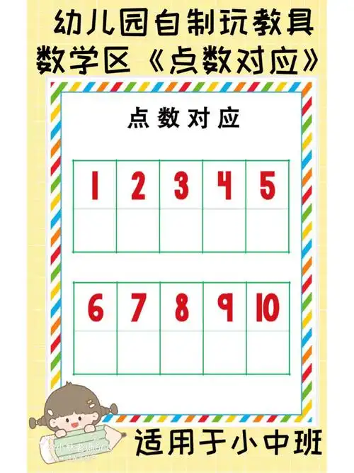 【幼儿园自制玩教具】目标:学会十以内的点数对应,培养小朋友的数学