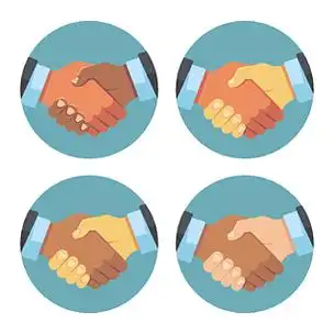 创意合作握手交易受益于伙伴关系团队合作的运作剪影rgb彩色插图业