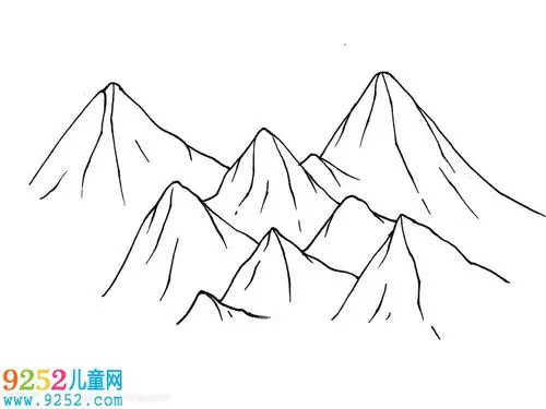 儿童怎么画喜马拉雅山山水简笔画喜马拉雅山画法的教程