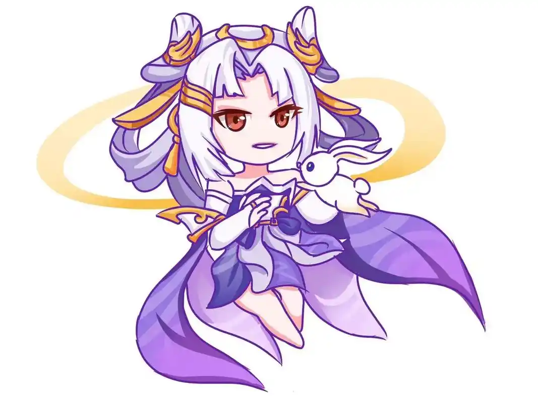 手绘王者荣耀英雄嫦娥.#图文伙伴计划  #零基础学画画 #王 - 抖音