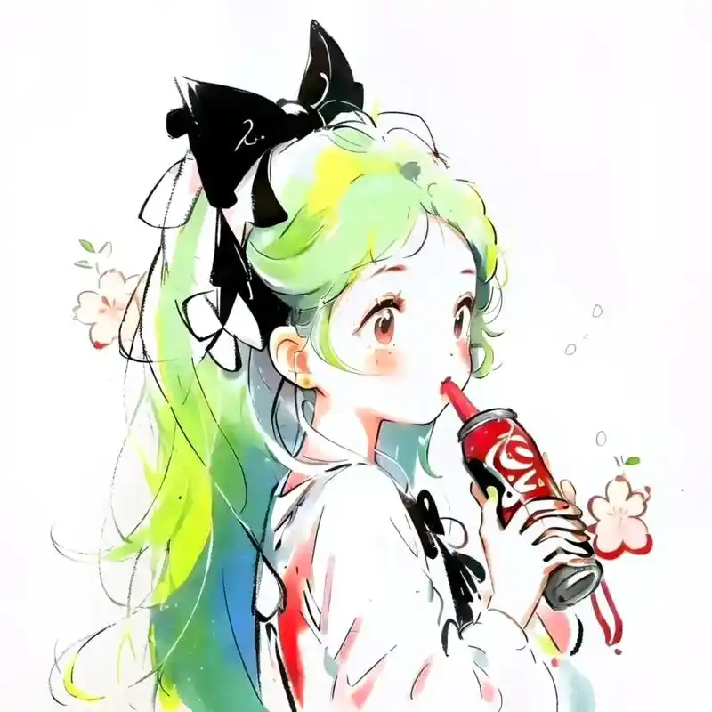 冰爽可口可乐女生闺蜜头像.#古风 #画画 #手绘 #动漫女头 - 抖音