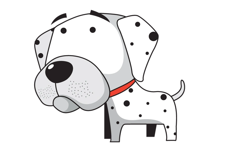 卡通手绘动物可爱小狗哈士奇狗狗