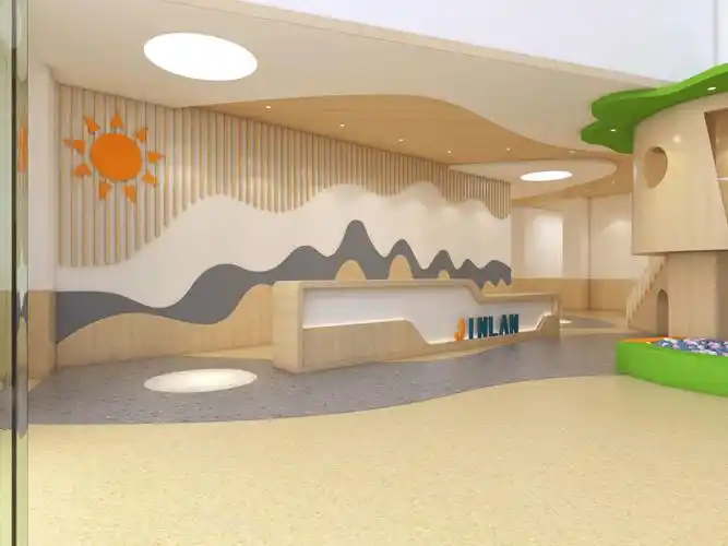 陕西托管中心装修设计,幼儿园室内设计,幼儿园室外活动区设计_儿童